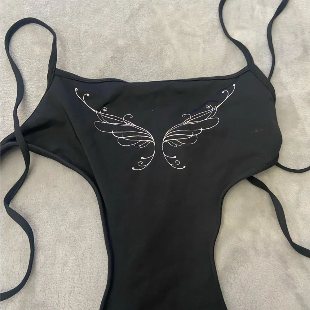 New! Frankie’s amalia black one piece monokini butterfly tattoo 24159
